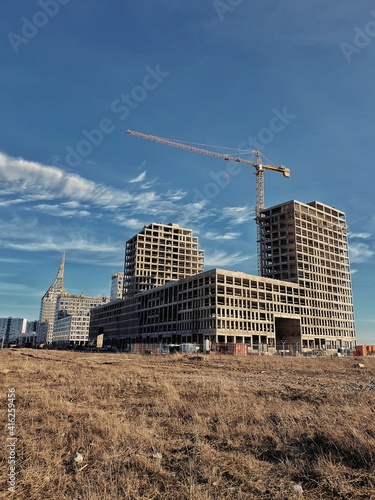 Modern residential and office buildings