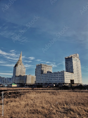 Modern residential and office buildings