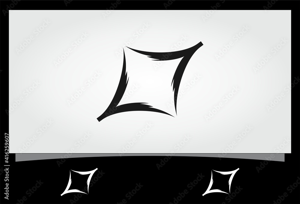 Fototapeta premium abstract square tattoo vector logo