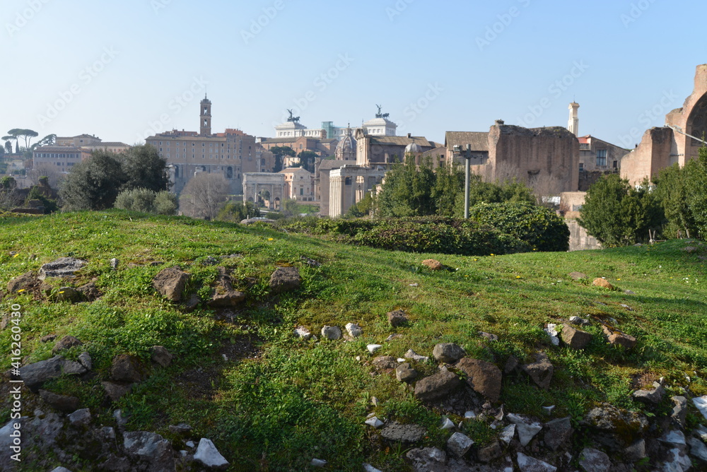 Obraz premium Roma,Palatino,Colosseo,Foro Romano,Fori Imperiali