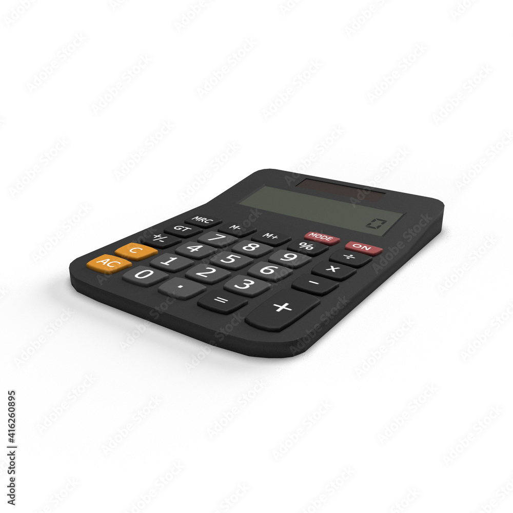 calculator on white background calculator on white background
