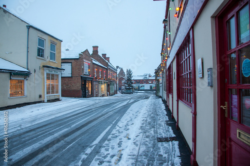 Photography narrow street in an english village