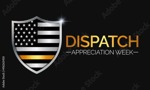 Vector illustration on the theme of Dispatch appreciation week observed each year during April across United states.