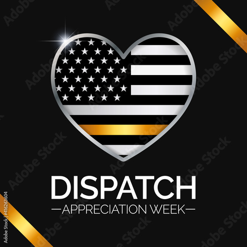 Vector illustration on the theme of Dispatch appreciation week observed each year during April across United states.