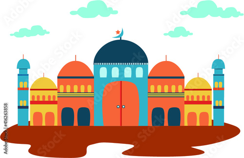 mosque illustration vector