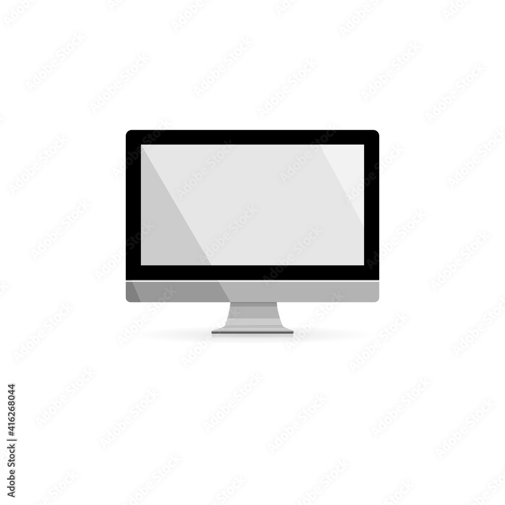 lcd monitor isolated on white lcd monitor isolated on white