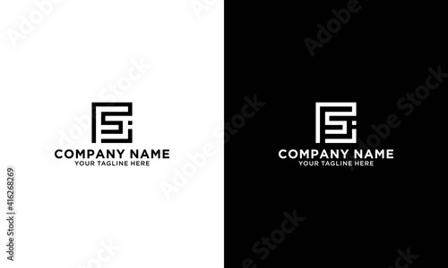 fj and f or j lowercase Letter Initial Logo Design, Vector Template