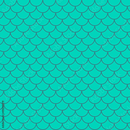 Mermaid tail seamless pattern