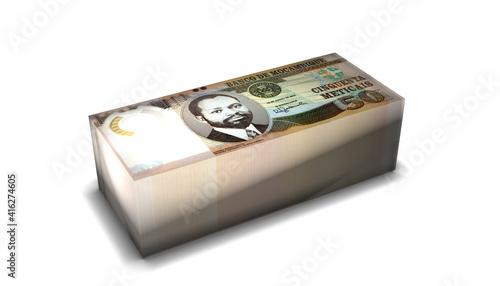 Mexico 200 Pesos Banknotes Money Stack on White Background