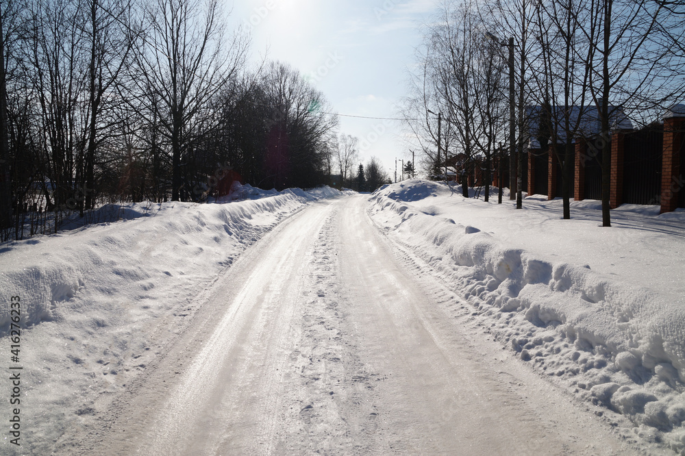 snow covered road