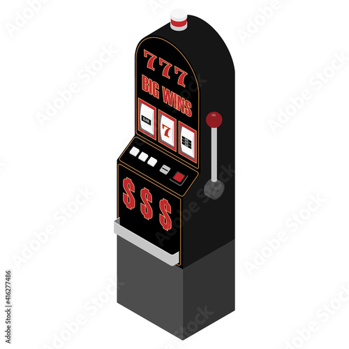 Isometric slot machine photo