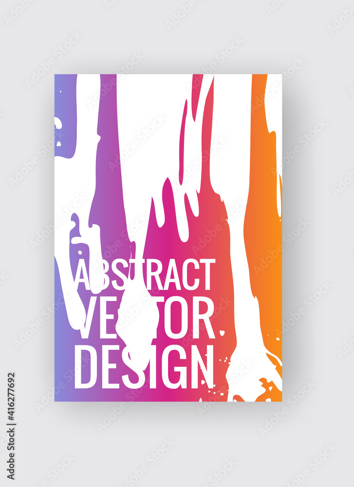Plakat Abstract poster templates. Colorful threads composition.