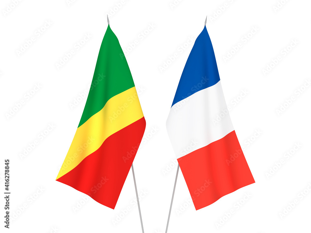 France and Republic of the Congo flags France and Republic of the Congo flags