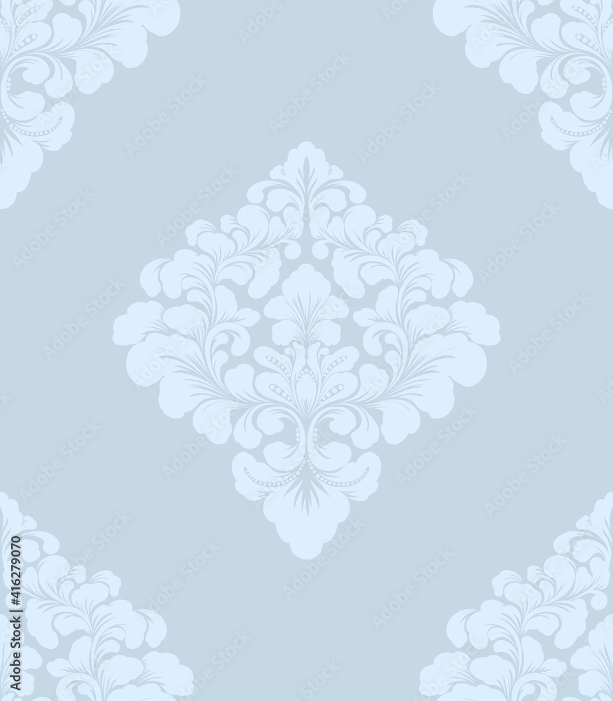 Damask seamless pattern element. Vector classical luxury old fashioned damask ornament, royal victorian seamless texture for wallpapers, textile, wrapping. Vintage exquisite floral baroque template. Damask seamless pattern element. Vector classical luxury old fashioned damask ornament, royal victorian seamless texture for wallpapers, textile, wrapping. Vintage exquisite floral baroque template.