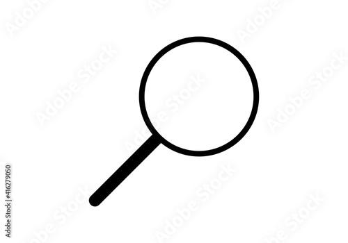 magnifying glass icon, zoom and search symbol. Icon or Web design and Mobile App. One icon from the outline set in Pixel Perfect style. Editable vector stroke.