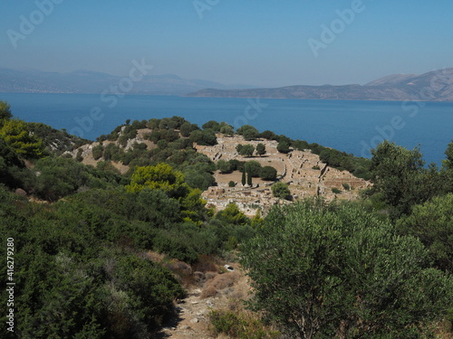 Ruins of ancient town of Rhamnous_Attica_Greece photo