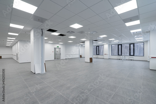 open space interior. new office. empty space.