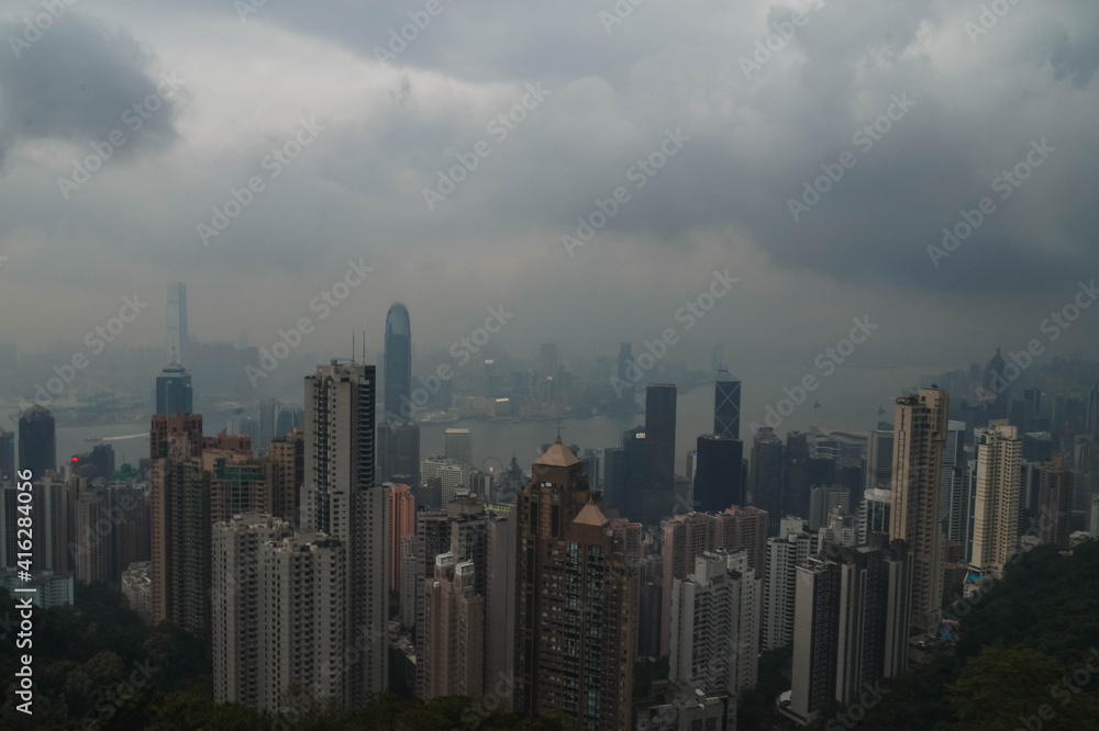 skyline Hong Kong from Victoria Peak