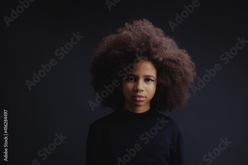 Portrait of serious teenage girl