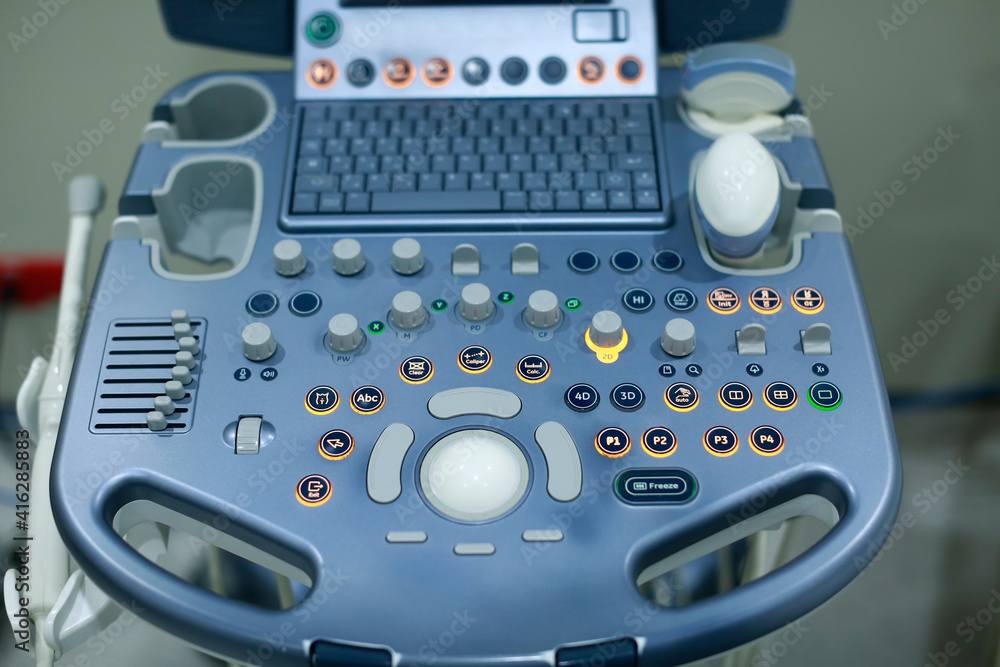 Interior of medical room with ultrasound diagnostic equipment. medical room with ultrasound diagnostic equipment Interior of medical room with ultrasound diagnostic equipment. medical room with ultrasound diagnostic equipment