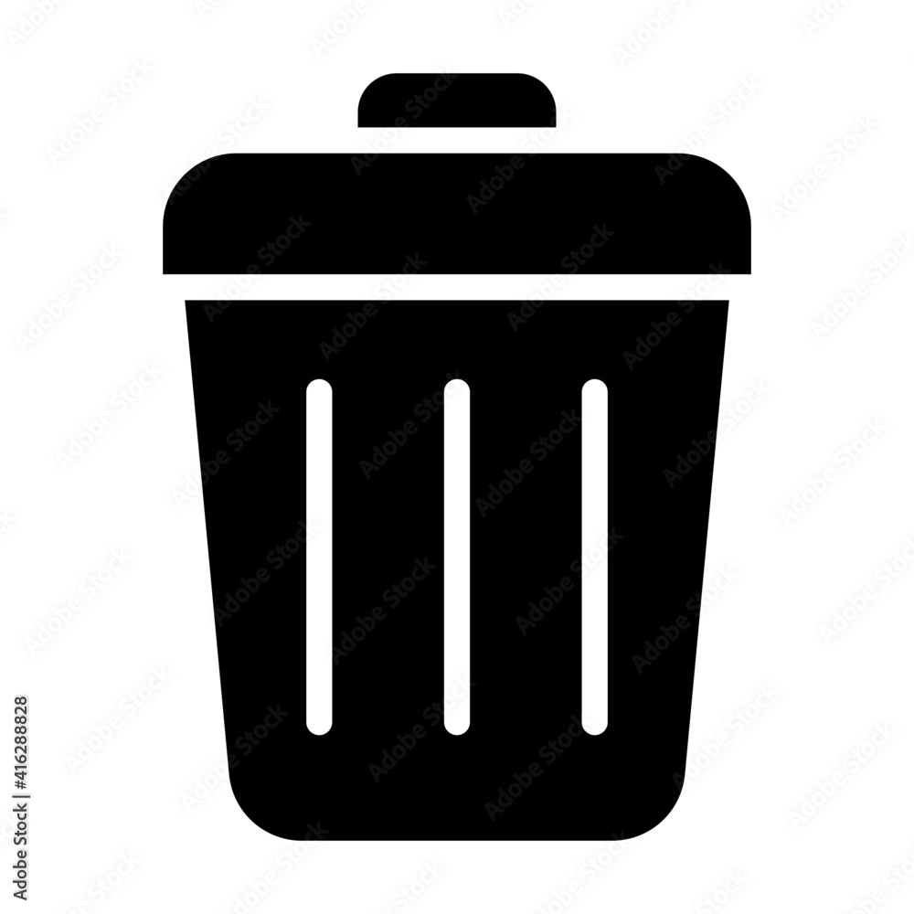 Trash bin icon in modern design, dustbin vector Trash bin icon in modern design, dustbin vector