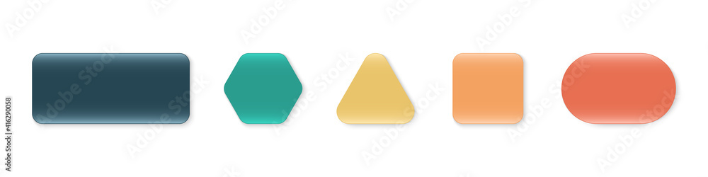 Buttons vector icons. Realistic buttons with shadow. Button, isolated. Vector illustration Buttons vector icons. Realistic buttons with shadow. Button, isolated. Vector illustration