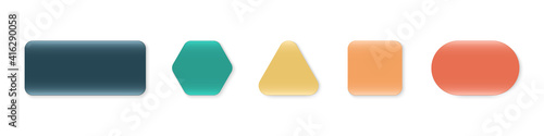 Wallpaper Mural Buttons vector icons. Realistic buttons with shadow. Button, isolated. Vector illustration Torontodigital.ca