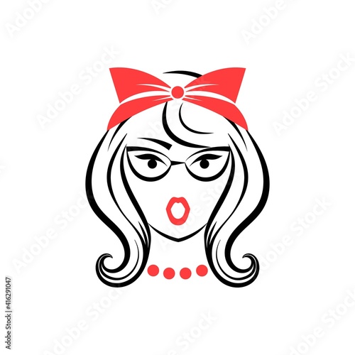 woman with glasses