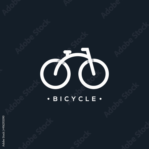 Bicycle logo simple black white 