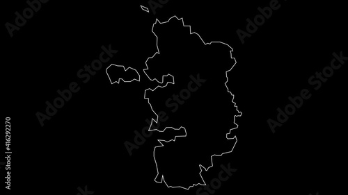 Laane Estonia region map outline animation photo