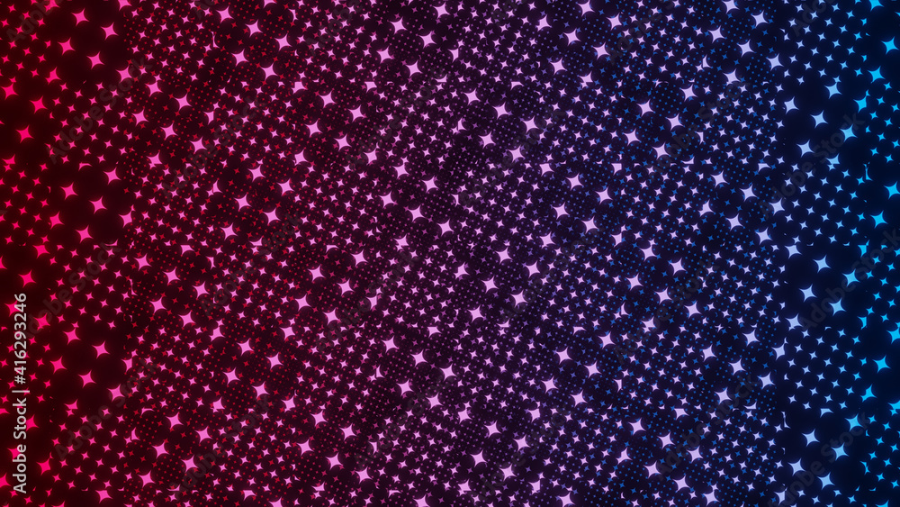 Fototapeta premium 3D illustration graphic of abstract dots and square pattern seamless loop. Abstract background for business presentation. 3d render.