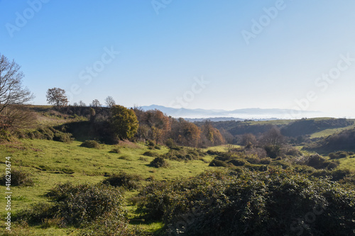 Beautiful countryside landscape near Sacrofano, in the center of Italy near Rome.