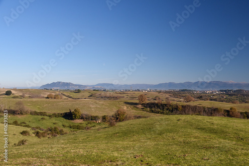 Beautiful countryside landscape near Sacrofano, in the center of Italy near Rome.