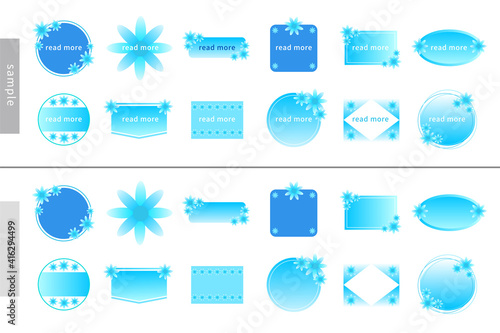 タイトル 見出し 表題 ラベル 花 装飾 枠 バナー フレーム AI eps ベクター素材