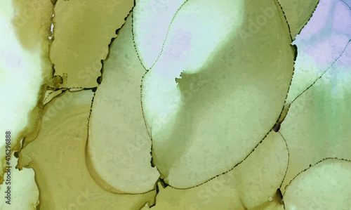 Alcohol ink vector texture banner. Fluid ink abstract background.