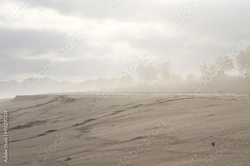 Sand-stormy beach