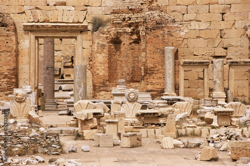 Septimius Severus (Septimus Severus) Forum, Leptis Magna, UNESCO World Heritage Site, Tripolitania, Libya photo