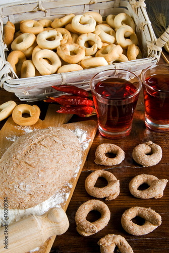 Tarallucci or Taralli, bread from Puglia photo