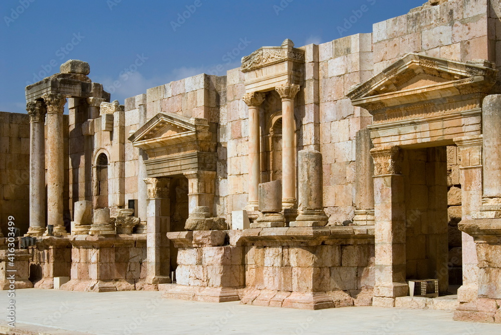 South Theatre, Jerash (Gerasa), a Roman Decapolis city, Jordan South Theatre, Jerash (Gerasa), a Roman Decapolis city, Jordan