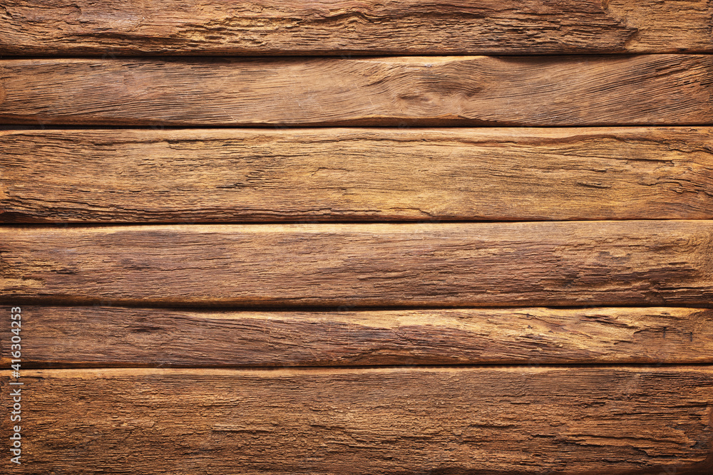 old table boards top view. wood texture with copy space Stock Photo