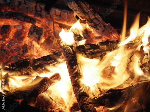 coals in the fire