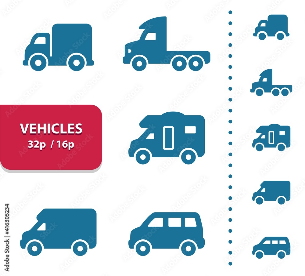 Vehicles Icons Vehicles Icons