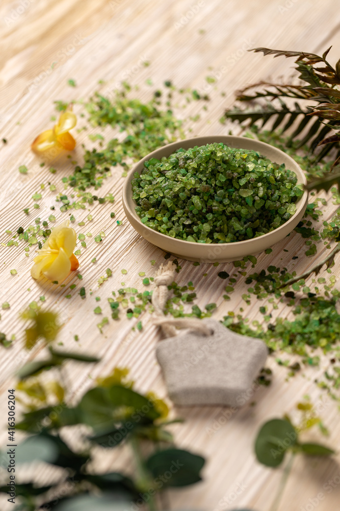 Flavored green bath salt Flavored green bath salt