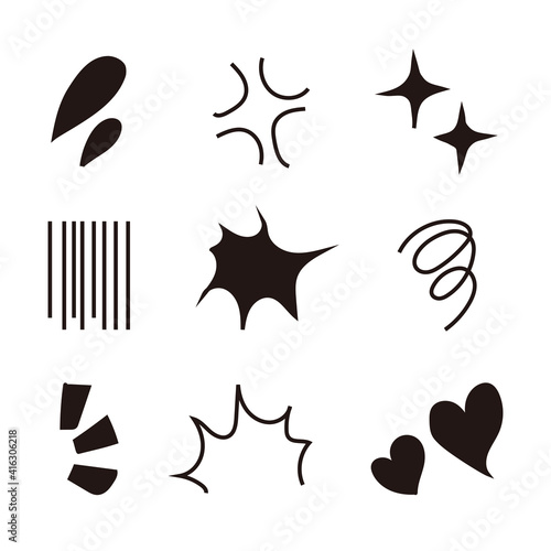 白黒　気持ち　複数セット