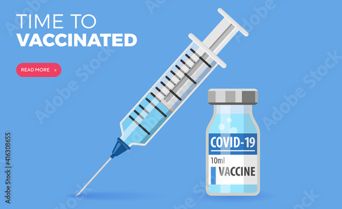 Covid-19 Coronavirus Vaccine and Syringe