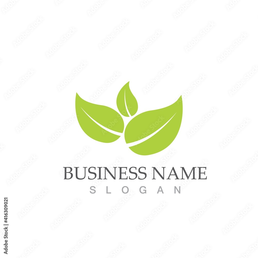 Logos of green Tree leaf ecology Logos of green Tree leaf ecology