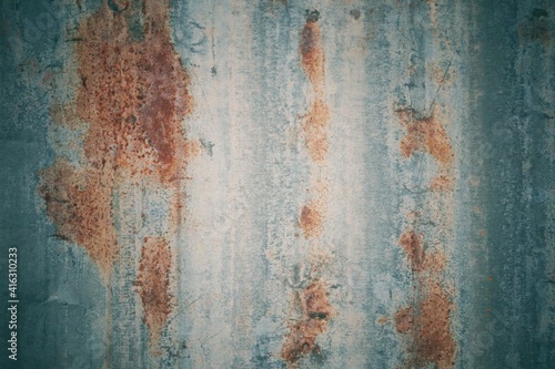 Abstract, texture, old galvanized, rust, industrial area. Background image Vintage style photo color filters