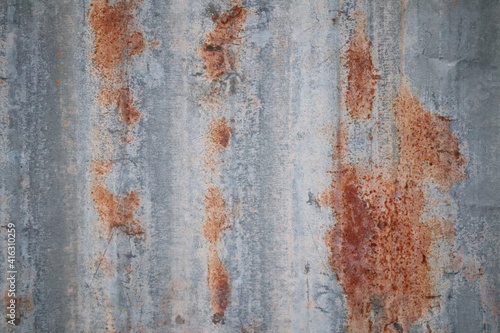 Abstract, texture, old galvanized, rust, industrial area. Background image Vintage style photo color filters