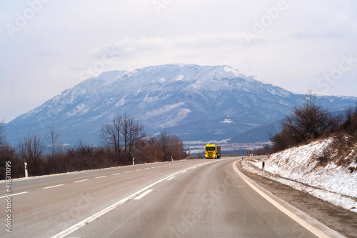 Beautiful mountain road to mount Rtanj in Eastern Serbia