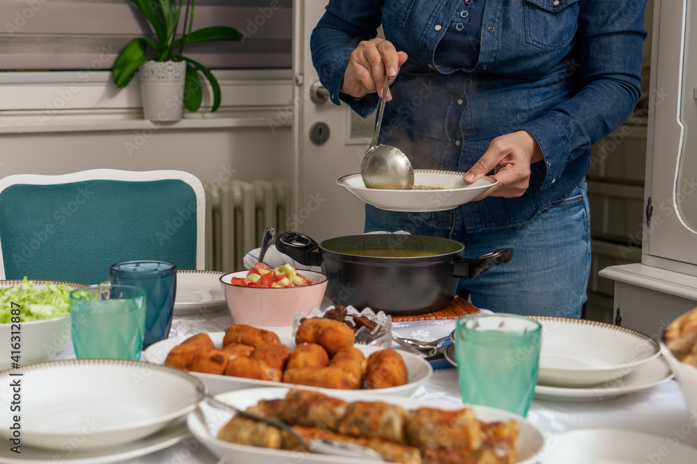 Traditional Muslim Ramadan Dinner Iftar food Traditional Muslim Ramadan Dinner Iftar food